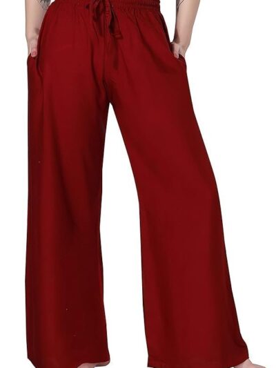 TRASA Women's and Girls Cotton Reyon Regular Fit Palazzo Pants